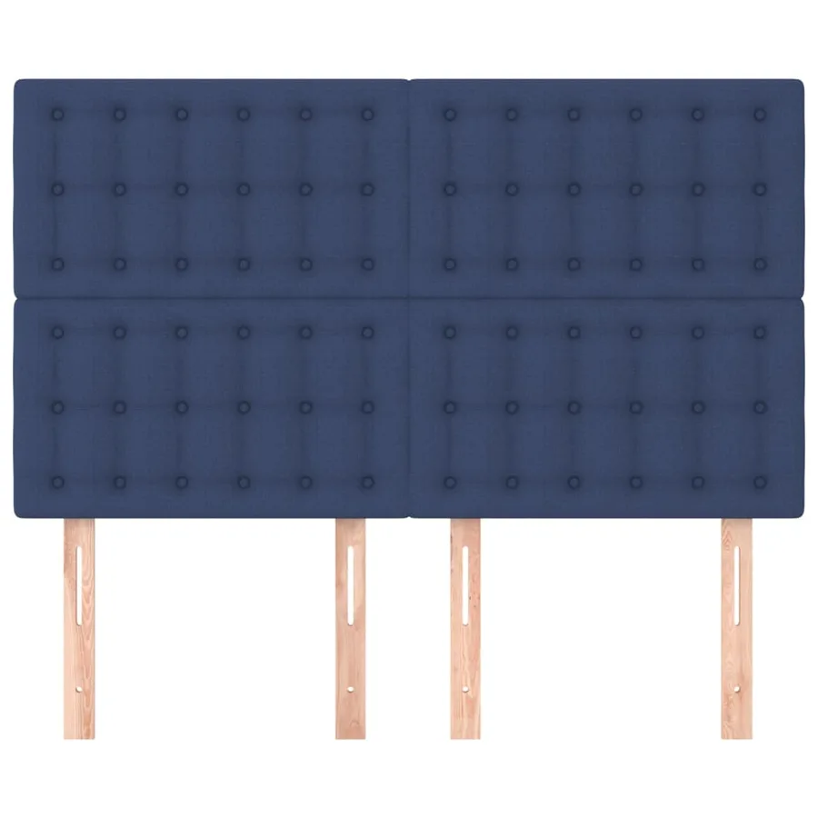 Tête de lit Bleu 144x5x118/128 cm Tissu - 3
