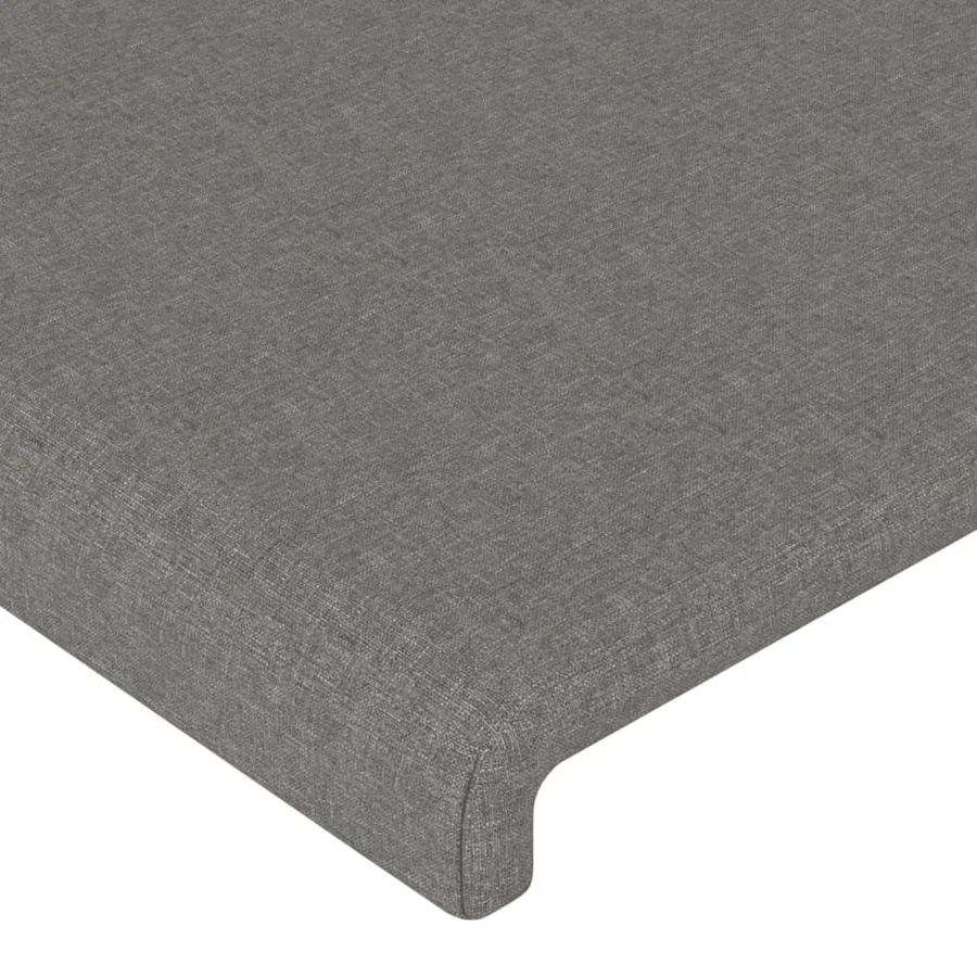 Tête de lit à LED Gris foncé 200x5x78/88 cm Tissu - 5