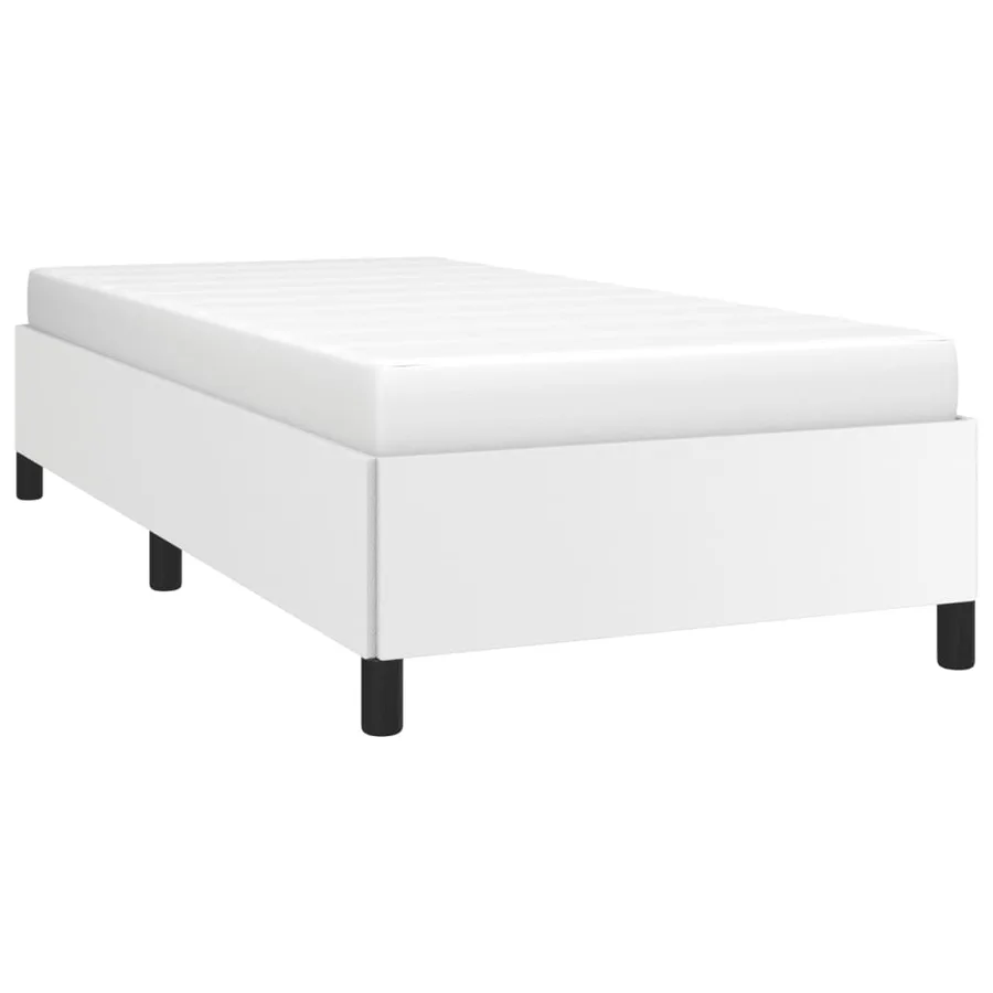 Cadre de lit sans matelas blanc 80x200 cm similicuir - 3