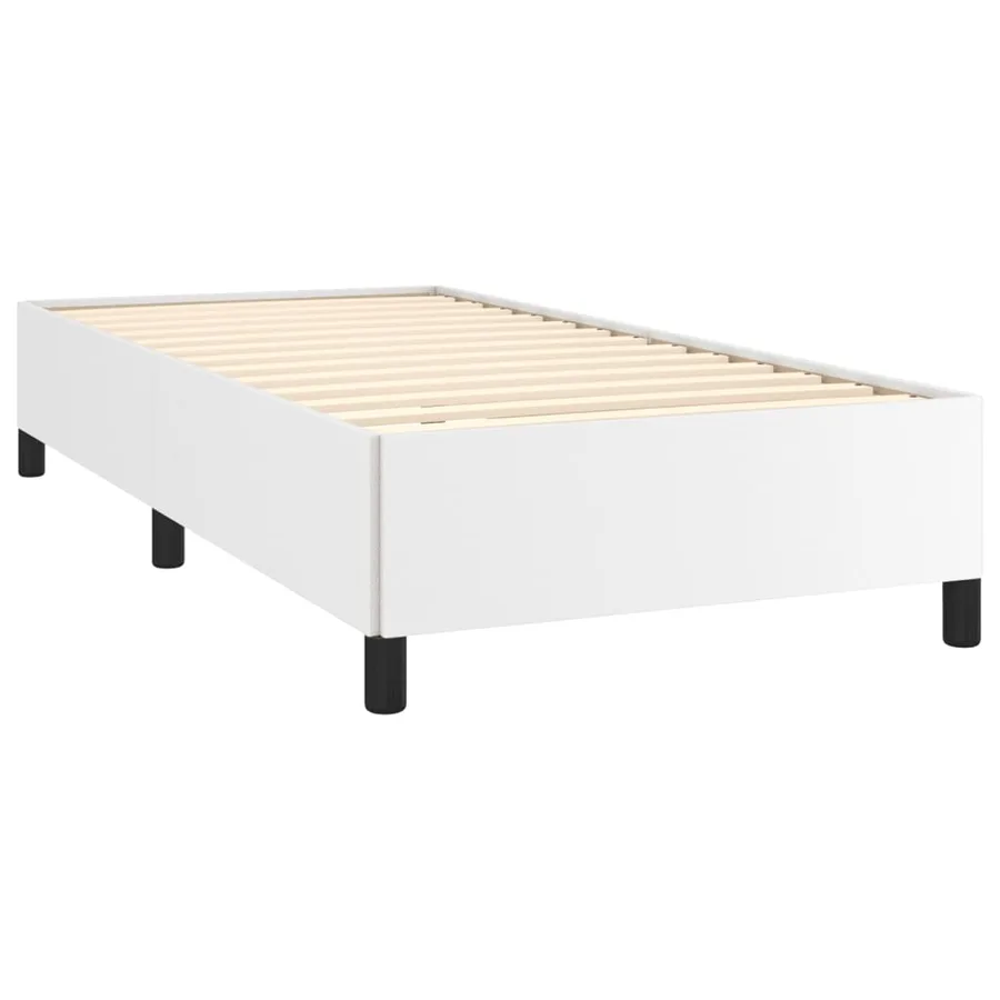 Cadre de lit sans matelas blanc 80x200 cm similicuir - 4