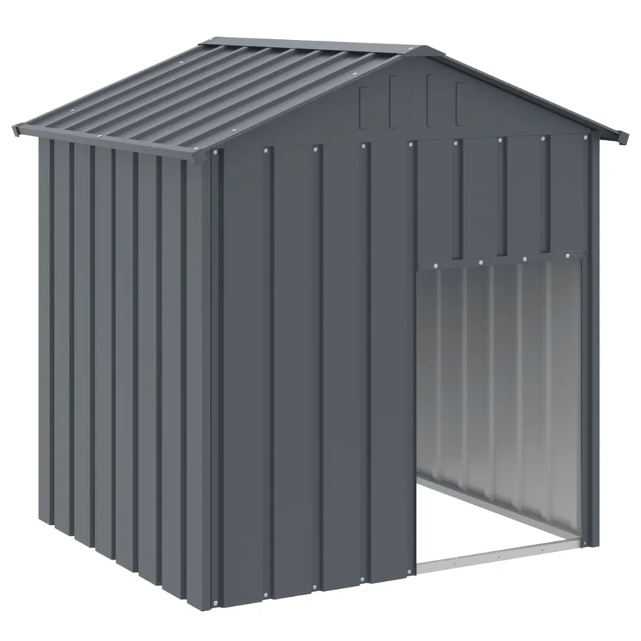 Niche pour chien avec toit anthracite acier galvanisé - 2