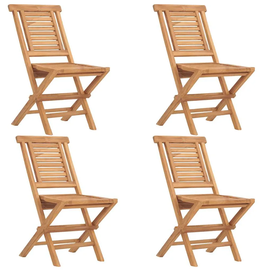 Ensemble à manger de jardin 5 pcs Bois de teck massif - 3