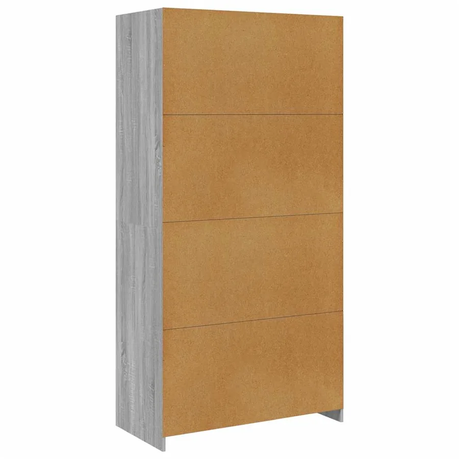 Garde-robe sonoma gris 100x50x200 cm bois d'ingénierie - 6