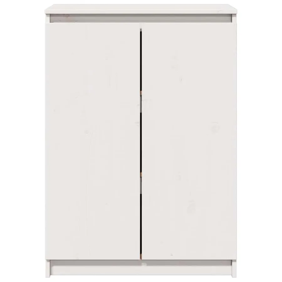 Buffet Blanc 60x36x84 cm Bois de pin massif - 5