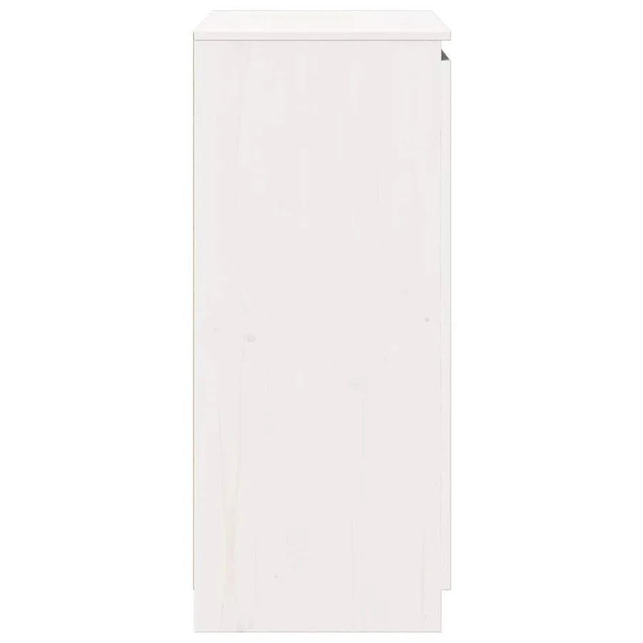 Buffet Blanc 60x36x84 cm Bois de pin massif - 7