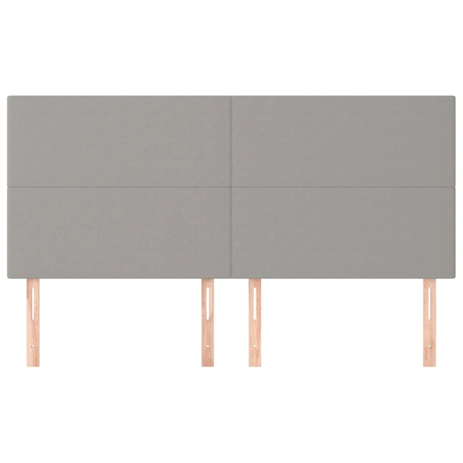 Tête de lit Gris clair 200x5x118/128 cm Tissu - 3