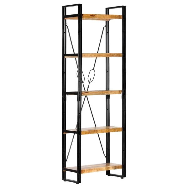 Bibliothèque à 5 niveaux 60x30x180 cm Bois de manguier solide