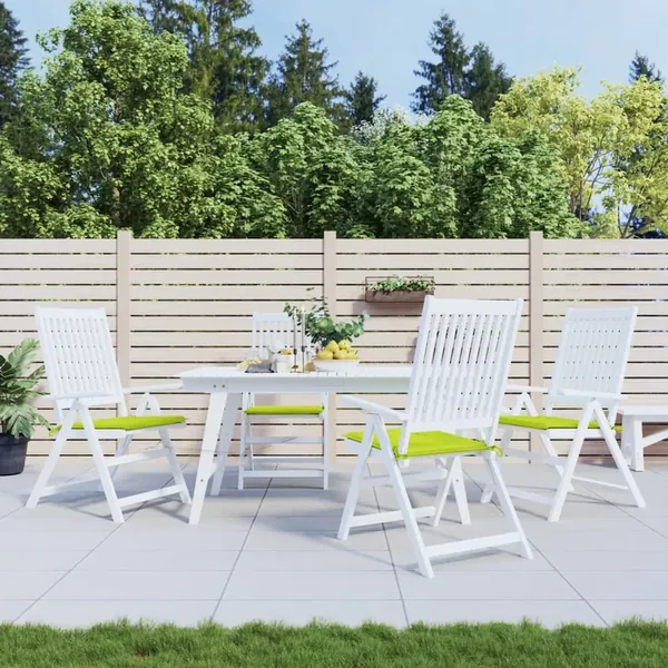 Coussins de chaise de jardin lot de 4 vert vif 50x50x4 cm