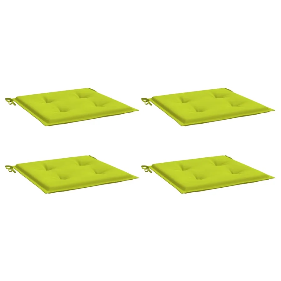 Coussins de chaise de jardin lot de 4 vert vif 50x50x4 cm - 3