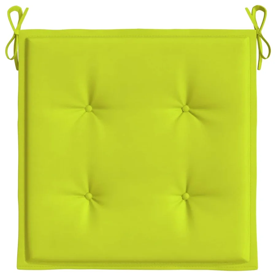Coussins de chaise de jardin lot de 4 vert vif 50x50x4 cm - 4