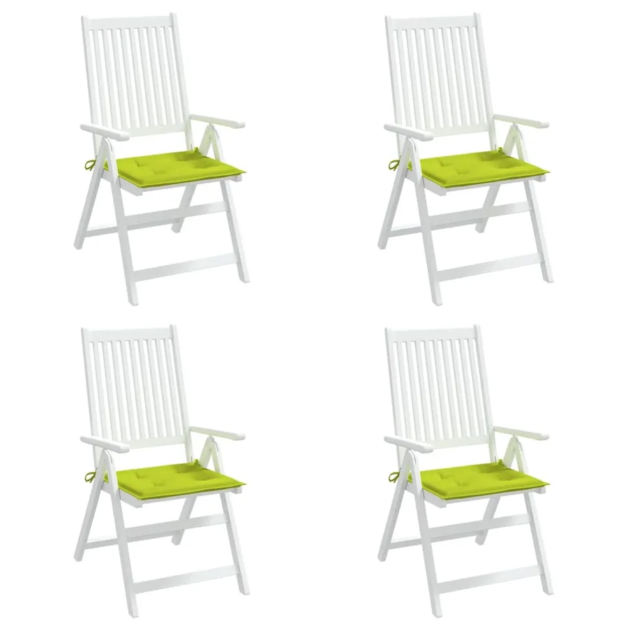 Coussins de chaise de jardin lot de 4 vert vif 50x50x4 cm - 7