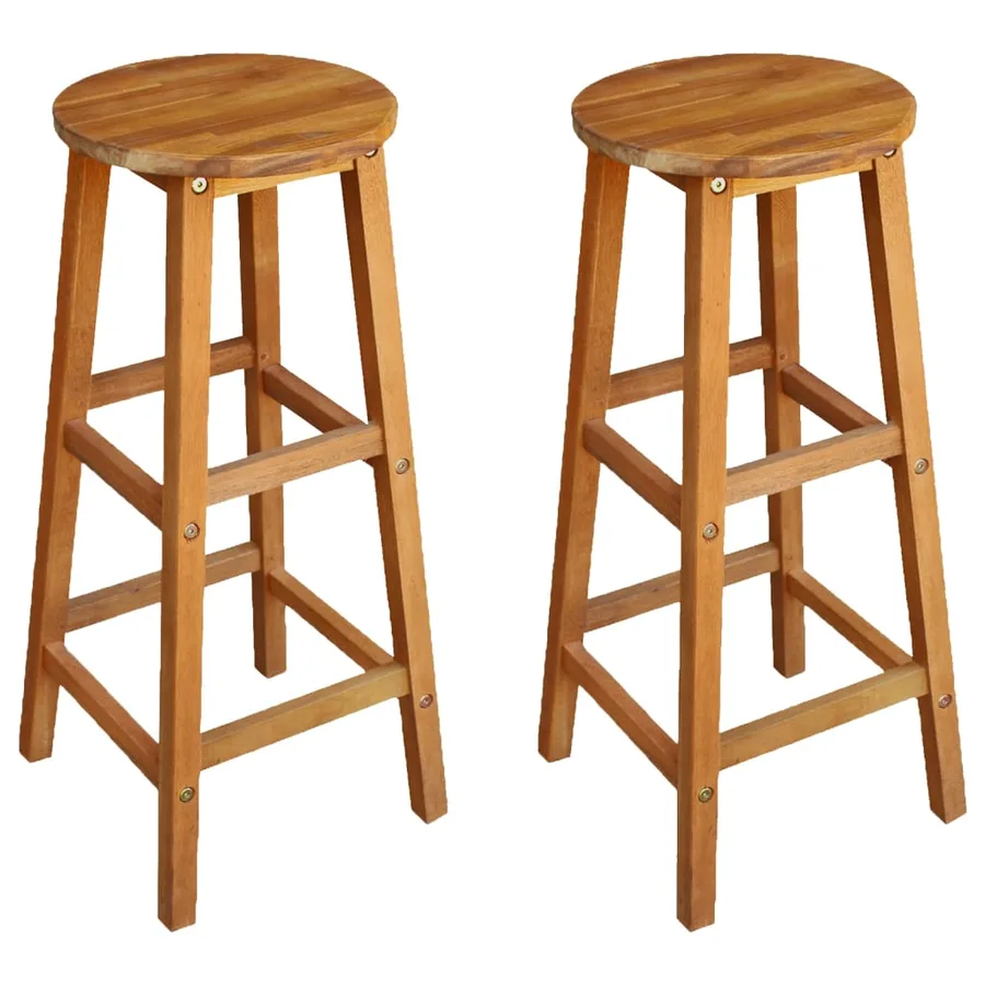 Ensemble de bar de balcon 3 pcs Bois d'acacia massif - 5