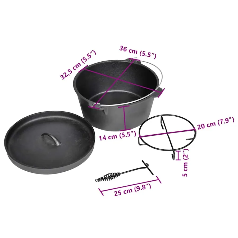 Casserole de cuisson en fonte type four hollandais - 6
