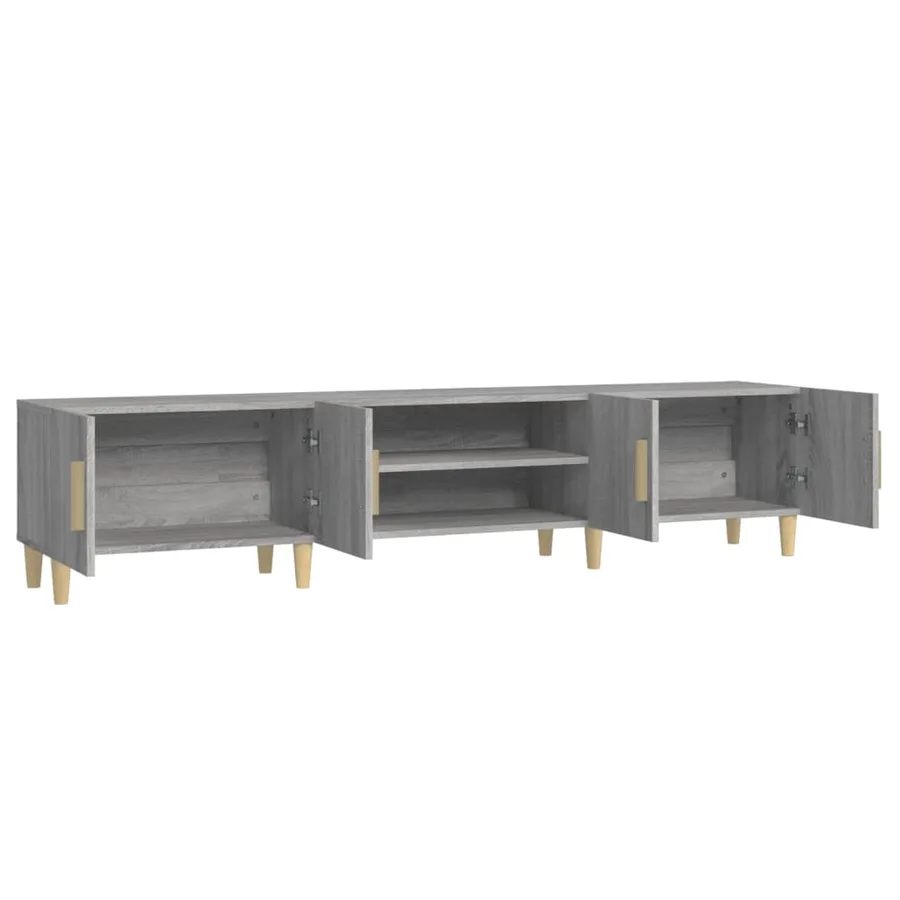 Meuble TV sonoma gris 180x31,5x40 cm bois d'ingénierie - 7