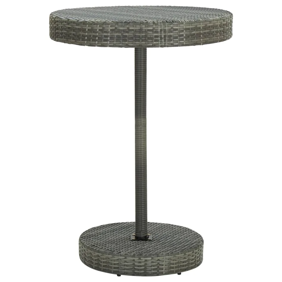 Ensemble de bar de jardin 5 pcs Résine tressée Gris - 3