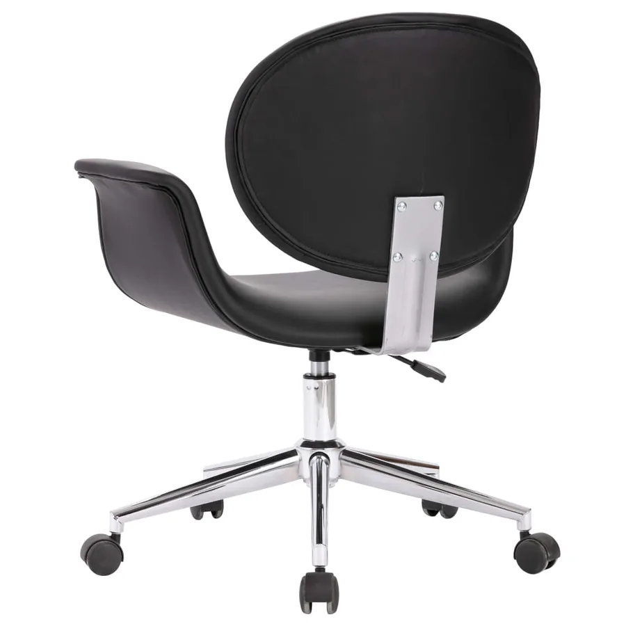 Chaises pivotantes à manger lot de 6 noir similicuir - 5