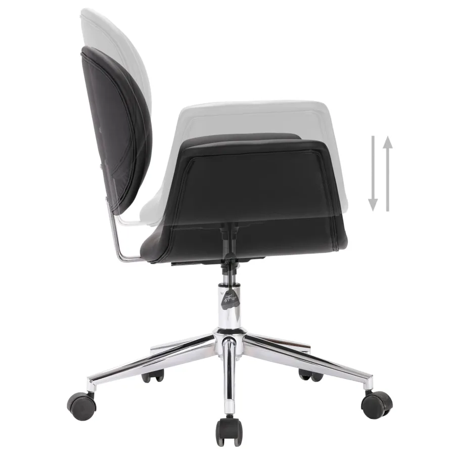 Chaises pivotantes à manger lot de 6 noir similicuir - 6