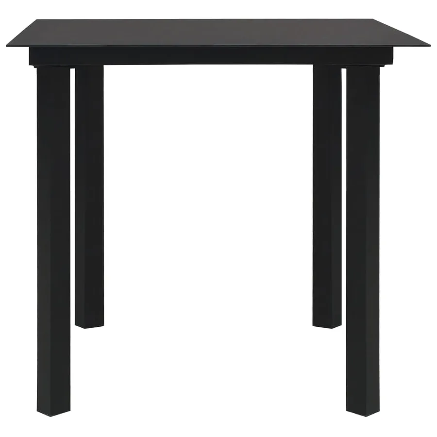 Ensemble à manger d'extérieur 3 pcs Rotin PVC Noir - 10