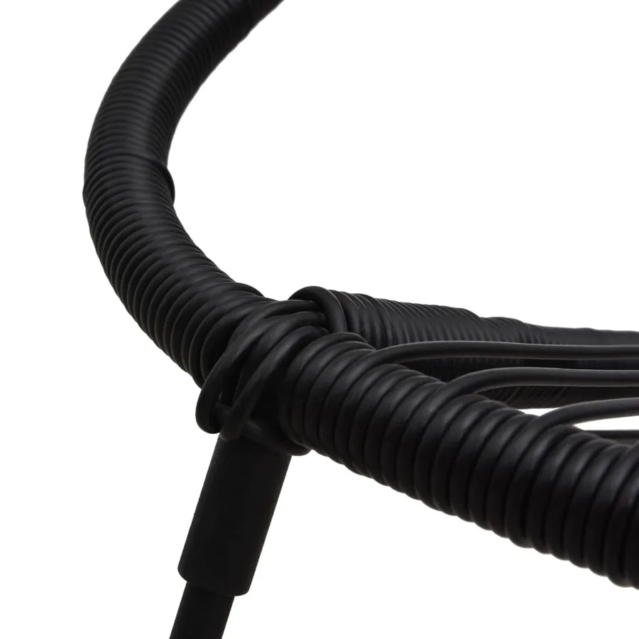 Ensemble à manger d'extérieur 3 pcs Rotin PVC Noir - 8