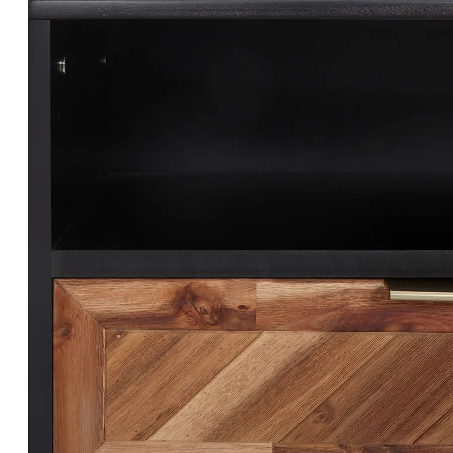 Meuble TV 100x35x45 cm Bois d'acacia massif et MDF - 5