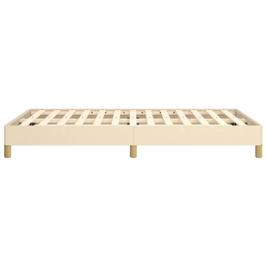 Cadre de lit sans matelas crème 120x200 cm tissu - 6
