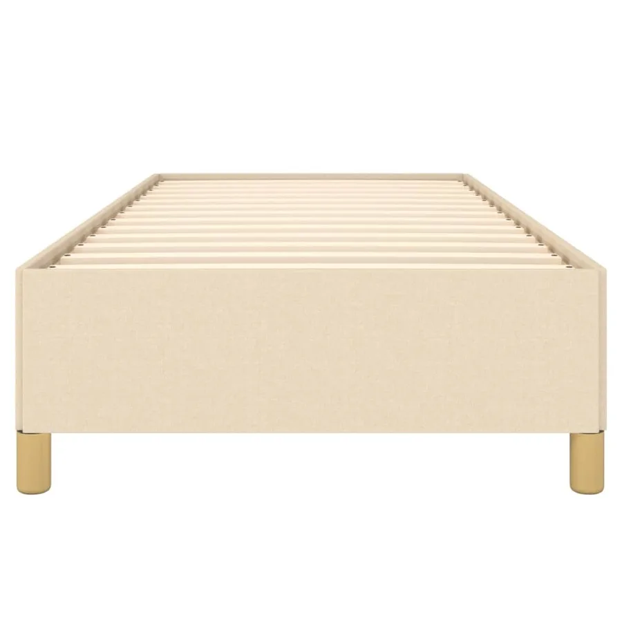 Cadre de lit sans matelas crème 100x200 cm tissu - 5