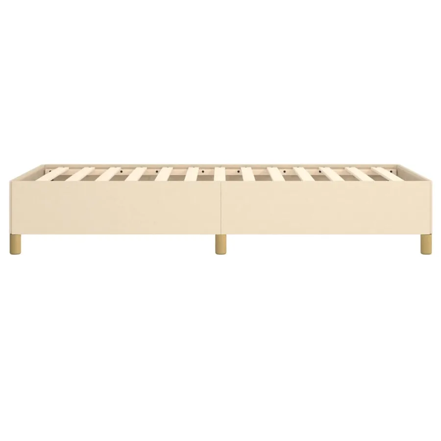 Cadre de lit sans matelas crème 100x200 cm tissu - 6
