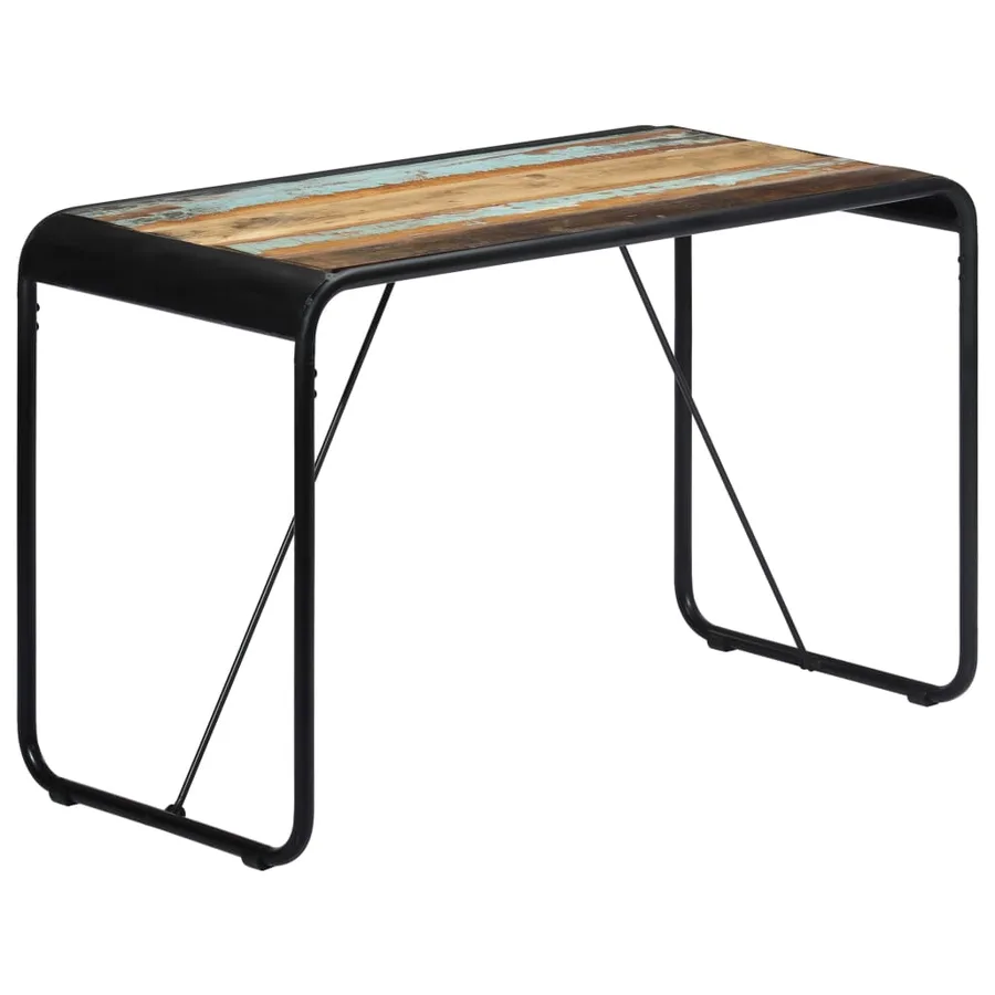 Table de salle à manger 118x60x76cm Bois de récupération massif - 11