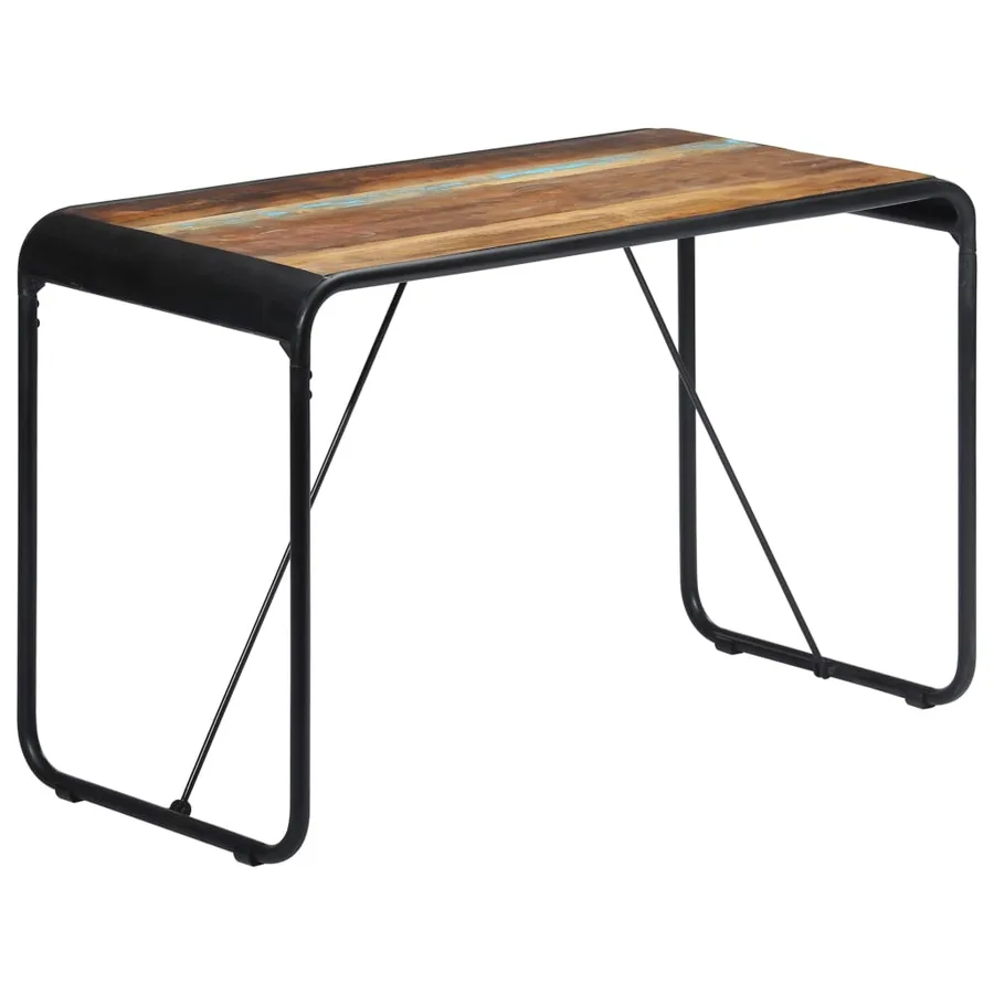 Table de salle à manger 118x60x76cm Bois de récupération massif - 12
