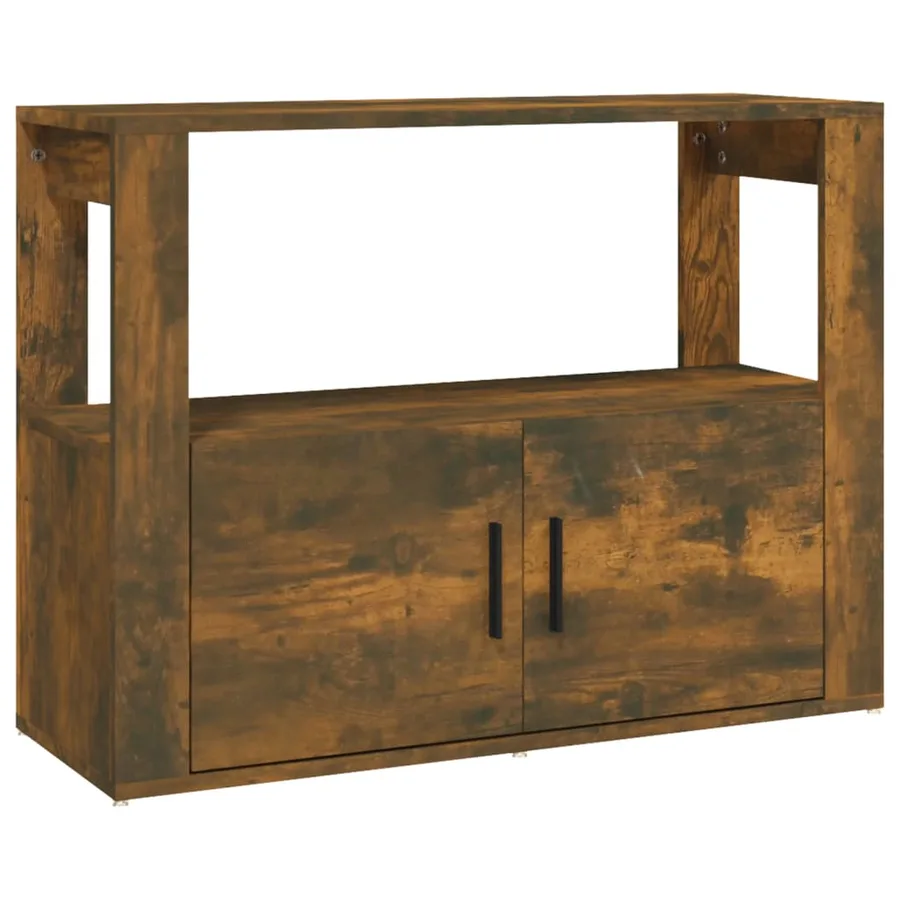 Buffet Chêne fumé 80x30x60 cm Bois d'ingénierie - 2