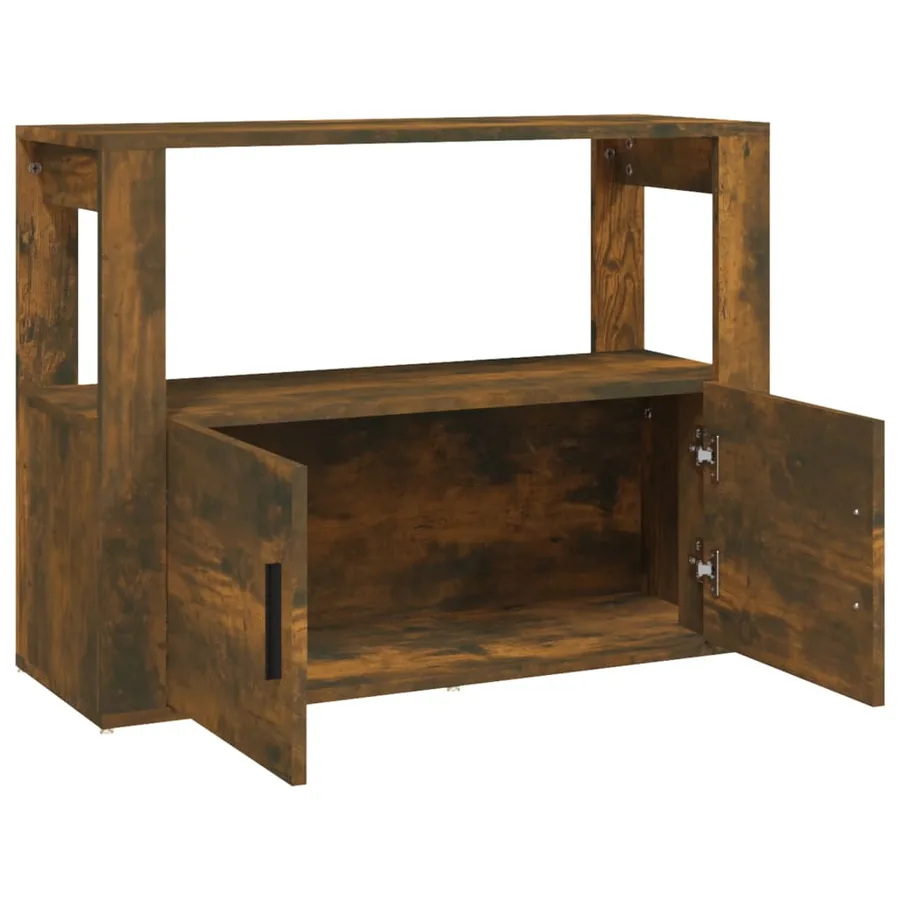 Buffet Chêne fumé 80x30x60 cm Bois d'ingénierie - 7