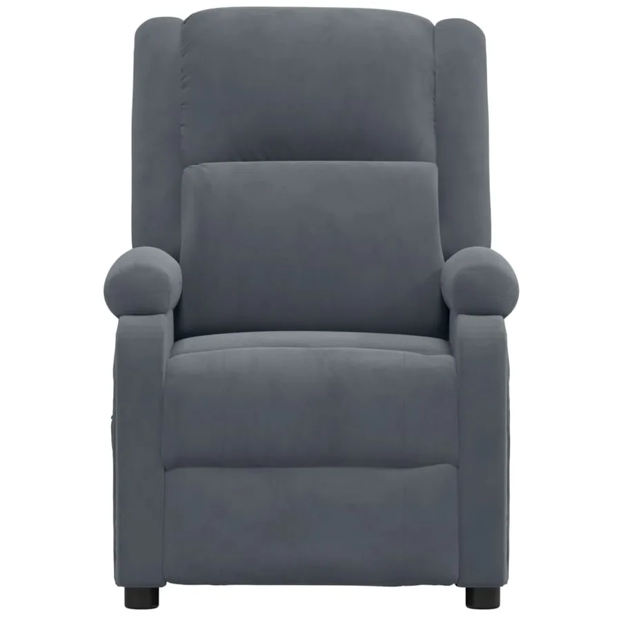 Fauteuil inclinable électrique Gris foncé Velours - 4