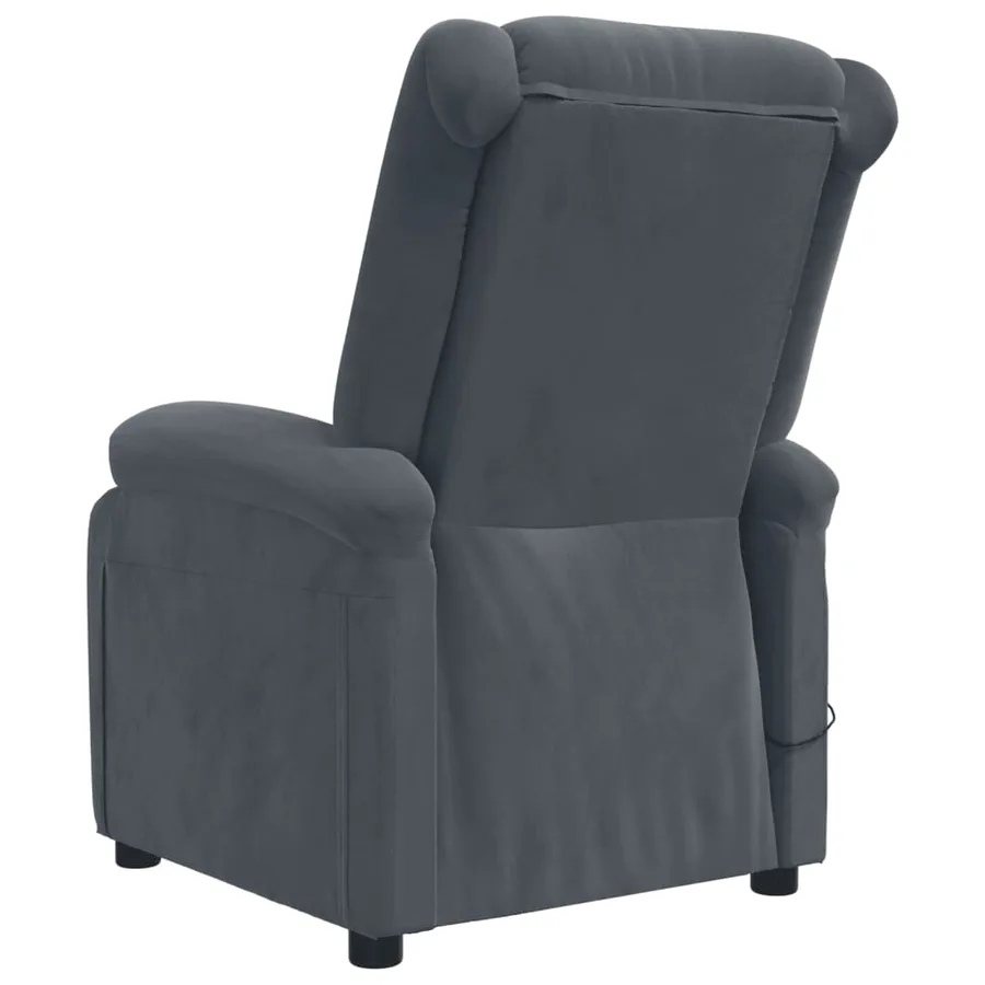 Fauteuil inclinable électrique Gris foncé Velours - 6
