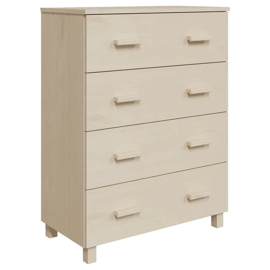 Buffet HAMAR Marron miel 79x40x103,5 cm Bois massif de pin - 2