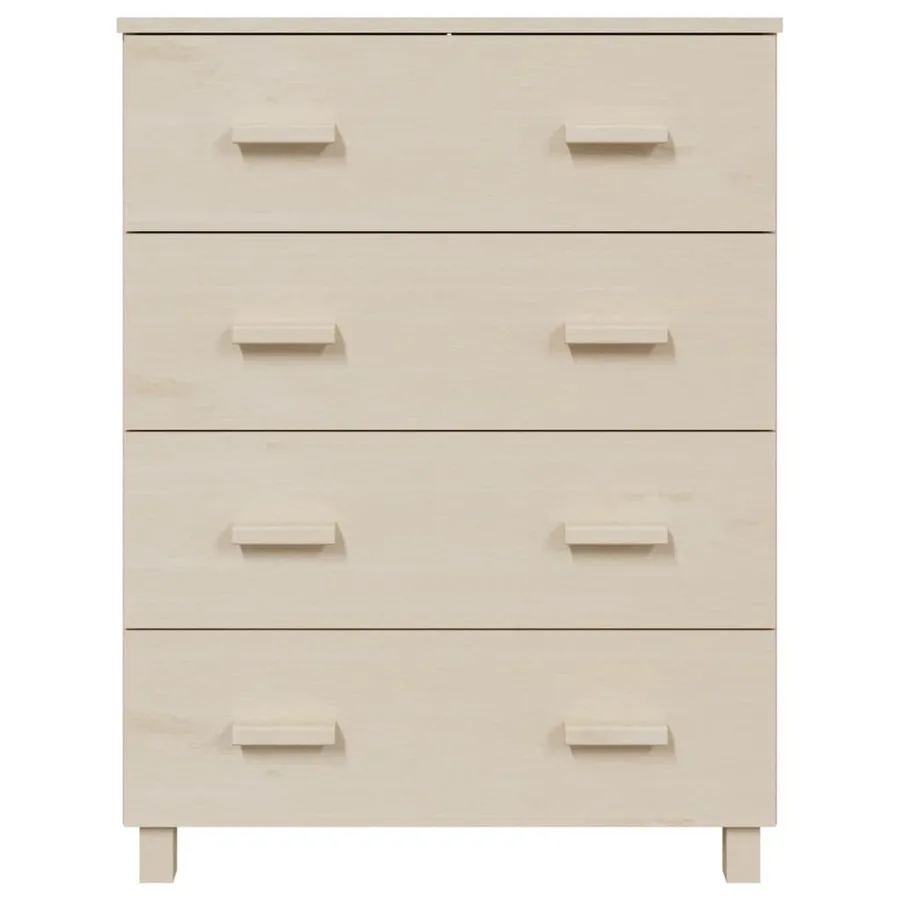 Buffet HAMAR Marron miel 79x40x103,5 cm Bois massif de pin - 3