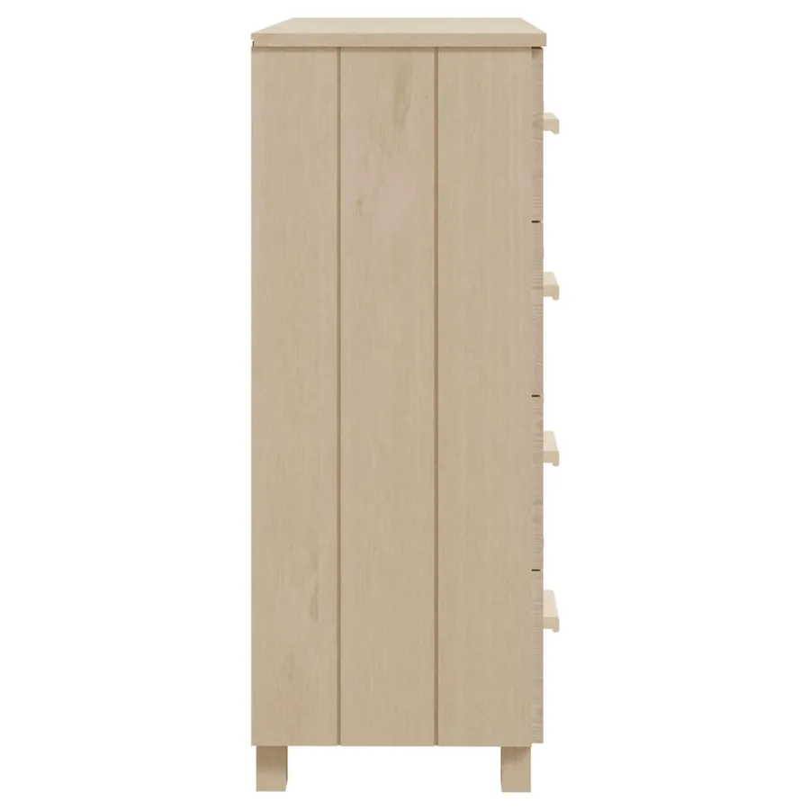 Buffet HAMAR Marron miel 79x40x103,5 cm Bois massif de pin - 4