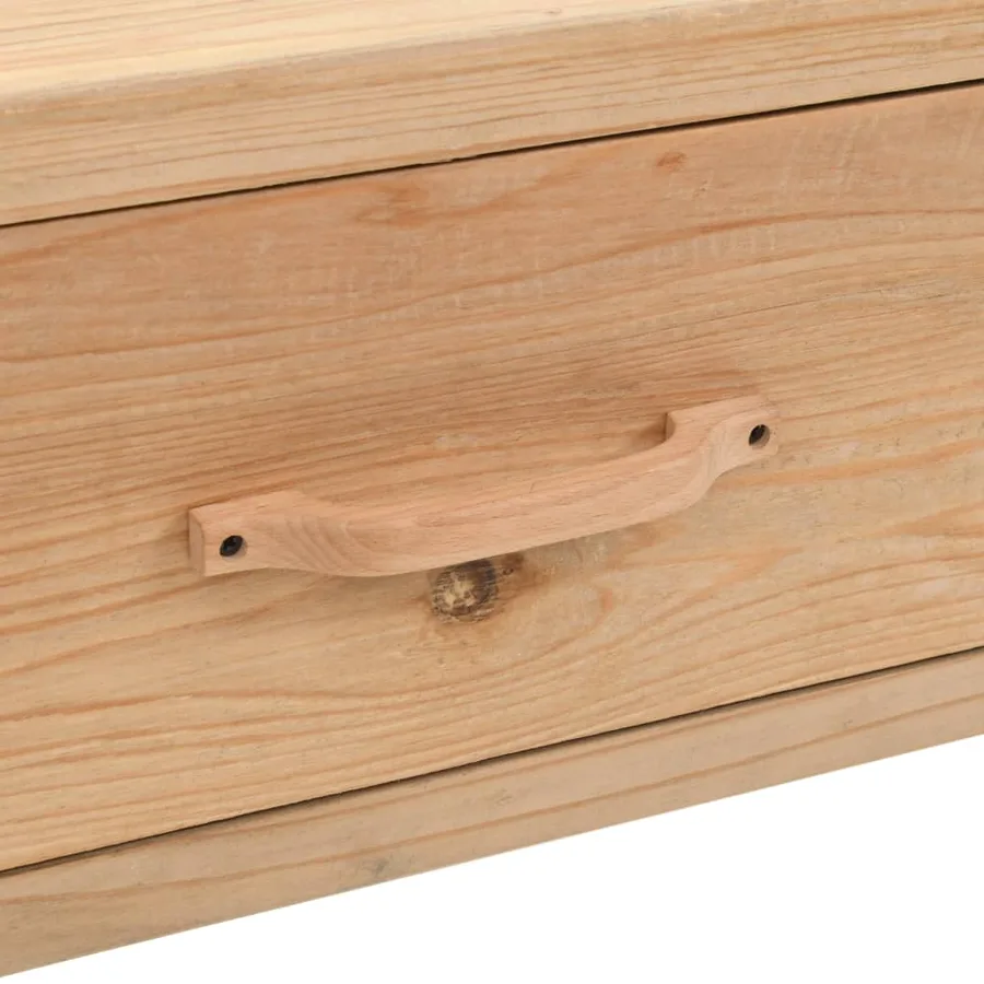 Meuble TV Bois de sapin massif 120x33x35 cm - 7