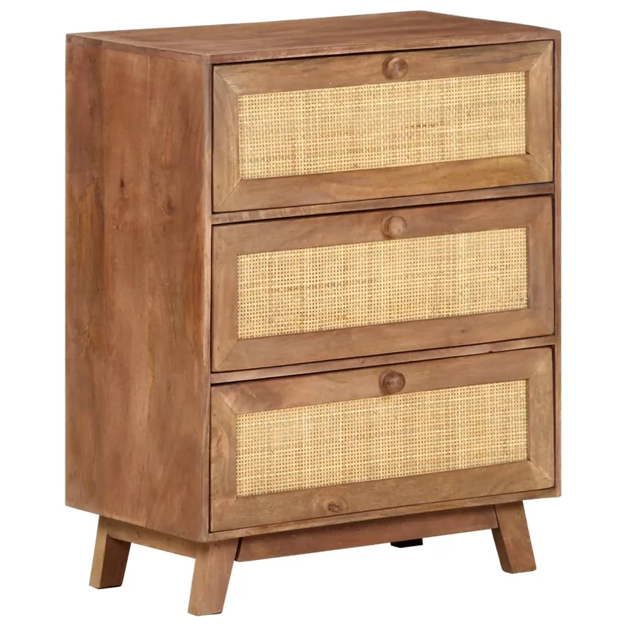 Buffet 61x35x76 cm Bois de manguier massif - 11