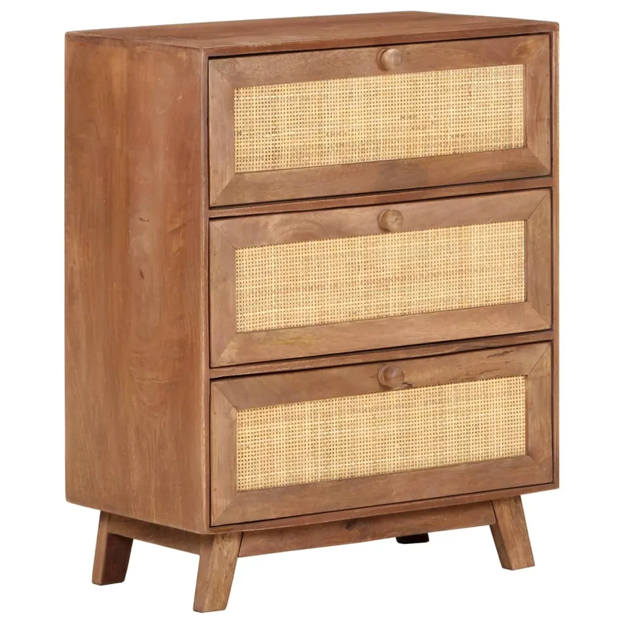 Buffet 61x35x76 cm Bois de manguier massif - 8