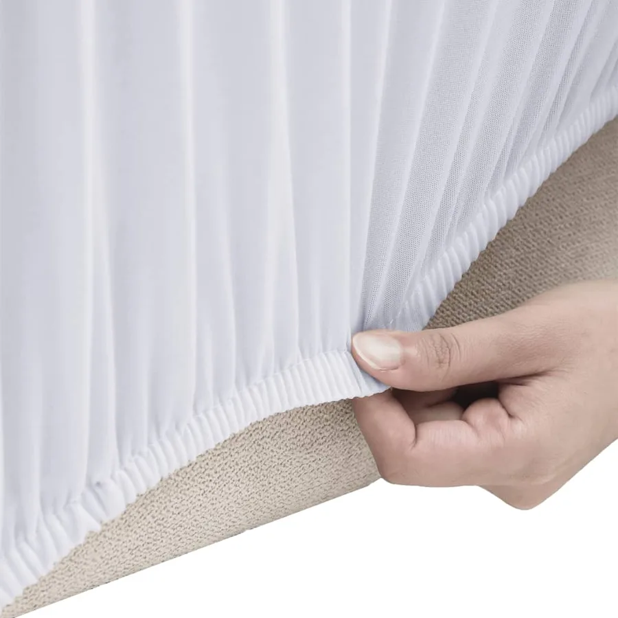 Housse extensible de canapé 4 places Blanc Jersey de polyester - 4