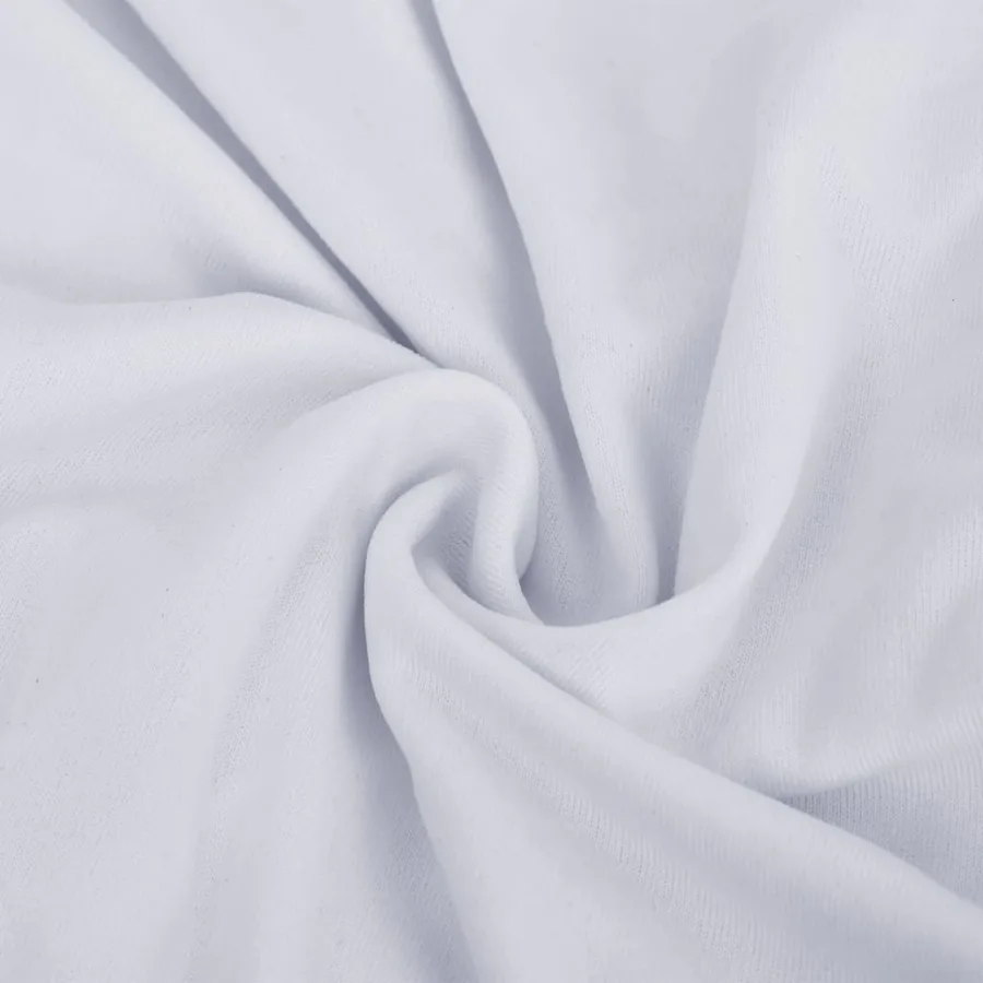Housse extensible de canapé 4 places Blanc Jersey de polyester - 5