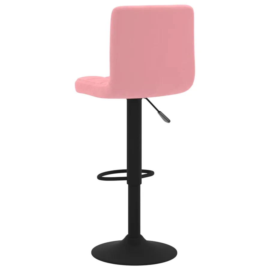 Tabourets de bar lot de 2 rose velours - 6