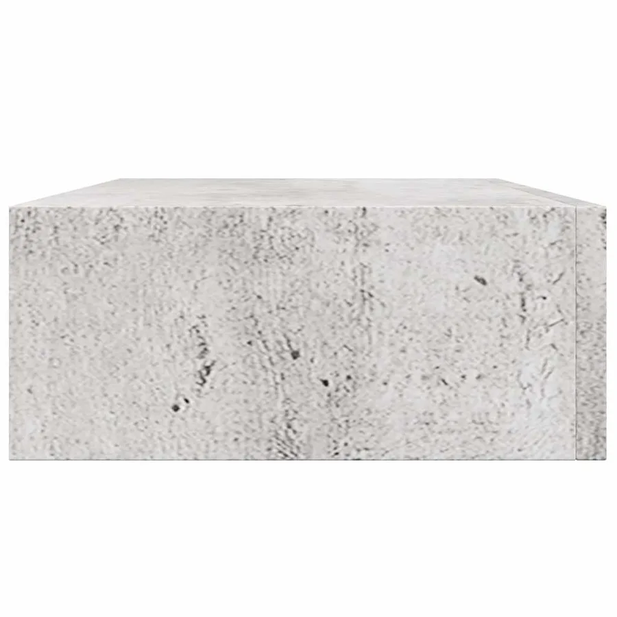 Étagères à tiroir murales 2 pcs Gris béton 40x23,5x10 cm MDF - 8