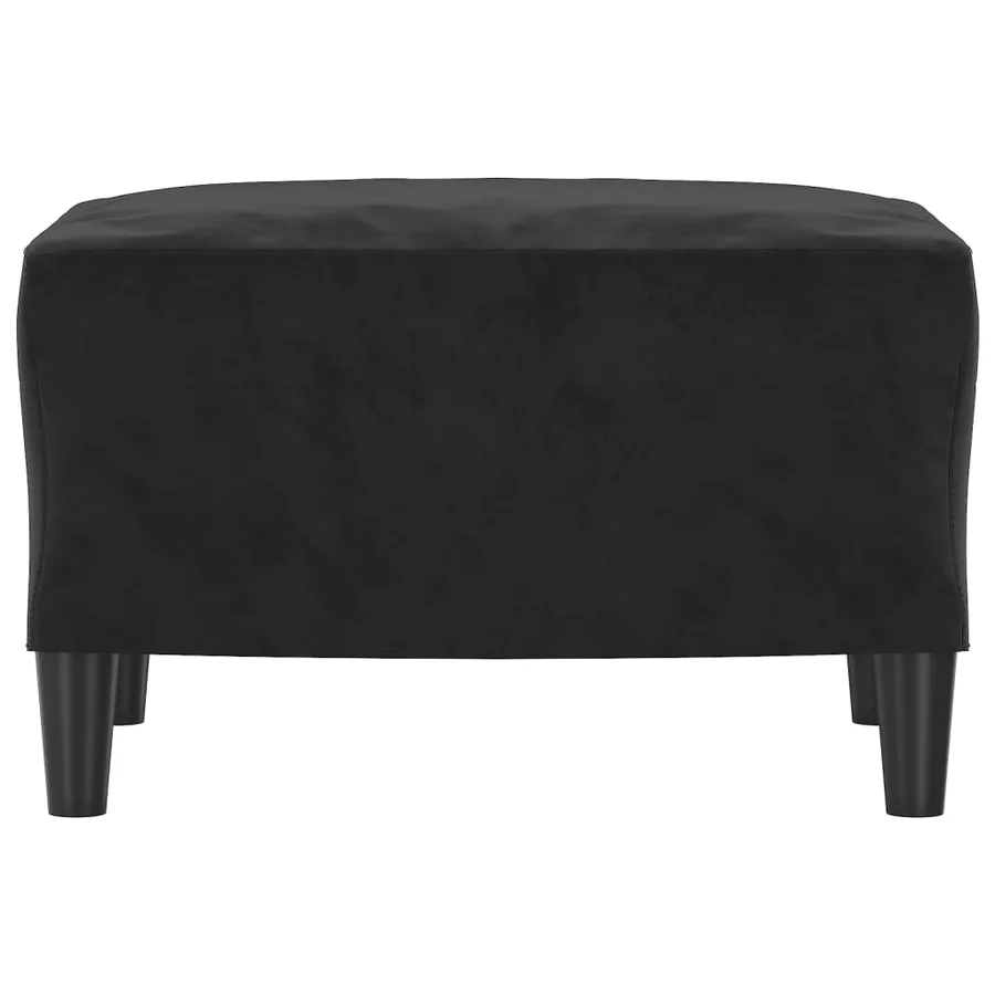 Repose-pied Noir 60x50x41 cm Velours - 3