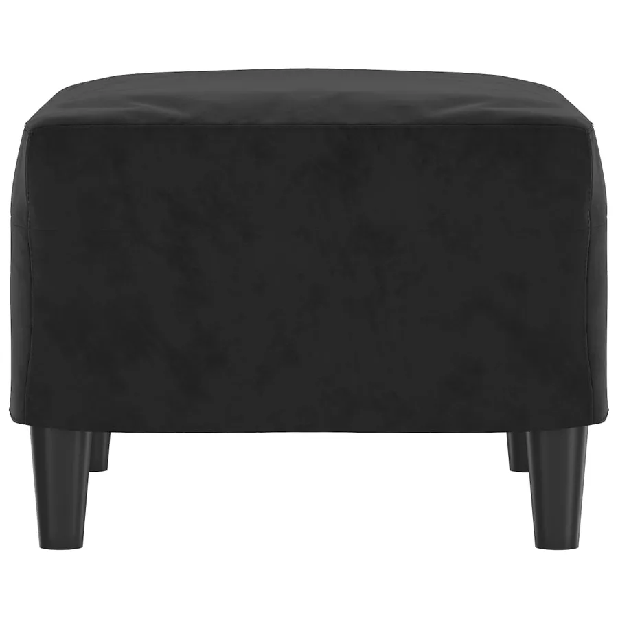 Repose-pied Noir 60x50x41 cm Velours - 4