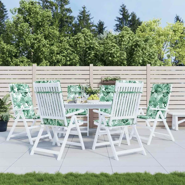 Coussins de chaise à dossier haut lot de 6 modèle de feuille