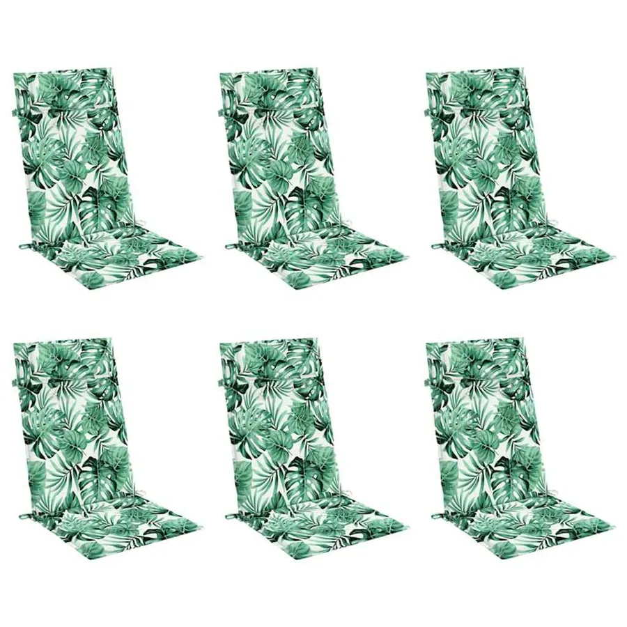 Coussins de chaise à dossier haut lot de 6 modèle de feuille - 3