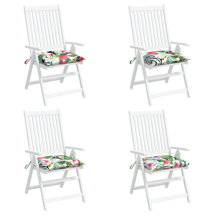 Coussins de chaise lot de 4 multicolore 50x50x7 cm tissu oxford - 4