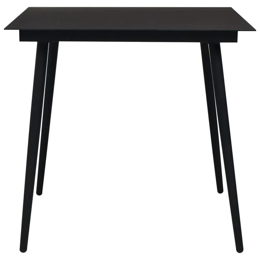Ensemble à manger d'extérieur 3 pcs Rotin PVC Noir - 4