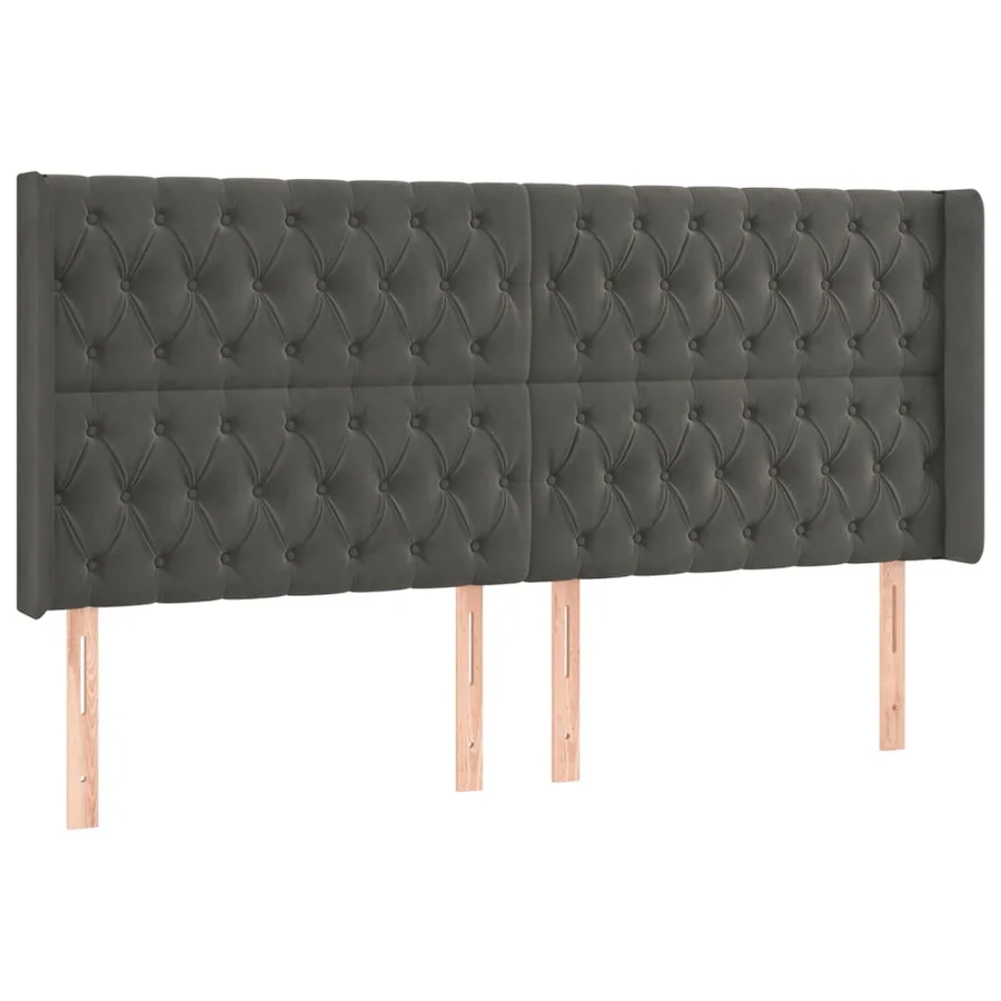 Sommier à lattes de lit matelas et LED Gris foncé 200x200 cm - 7